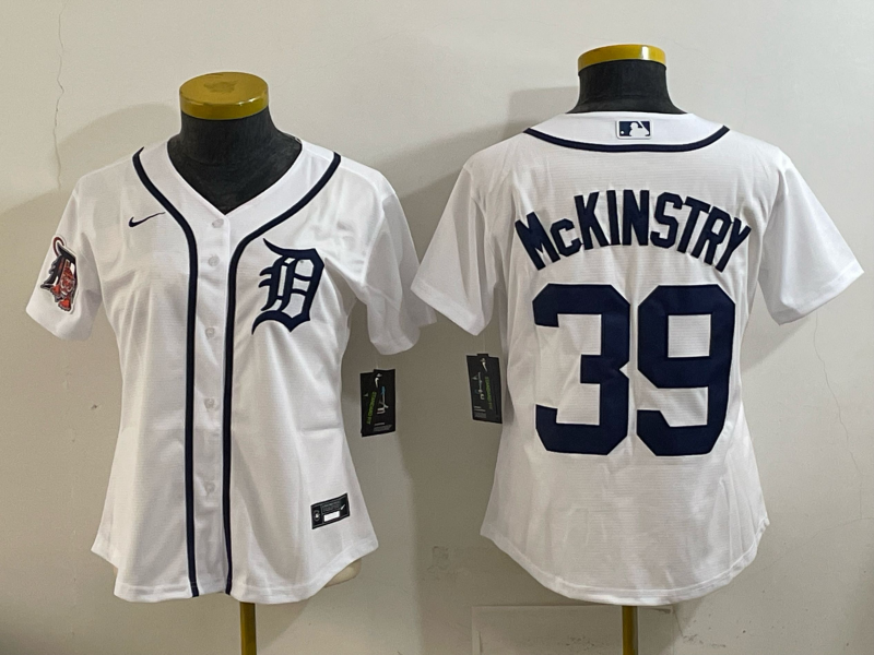 Youth Detroit Tigers #39 McKinstry white 2025 Nike MLB jersey 007